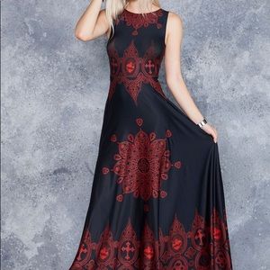 BlackMilk Clothing Order of the Secret Skulls Maxi